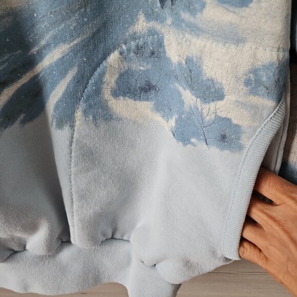 Vtg 80s 90s All Over Print Winter Wonderland Nature Sweatshirt Art Graphic XL - Picture 4 of 14